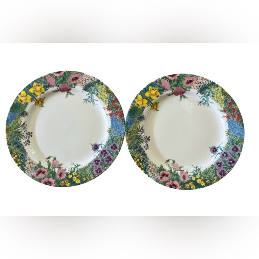 Nikko Floral 8” Salad Plates Secret Garden
